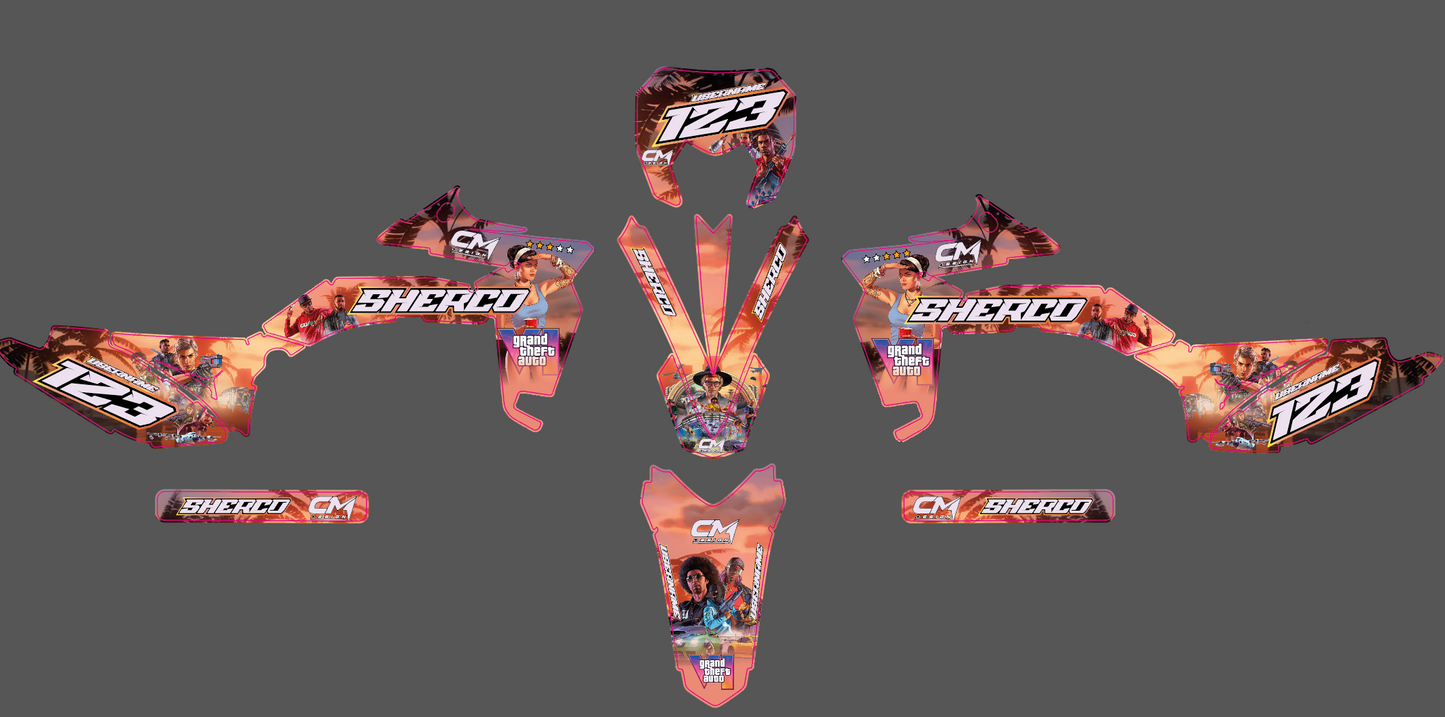 Kit déco Semi Perso GTA 50cc